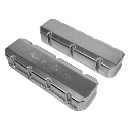 Trickflow BBC Fabricated Aluminum 3.875" Tall Valve Covers - Natural Aluminum