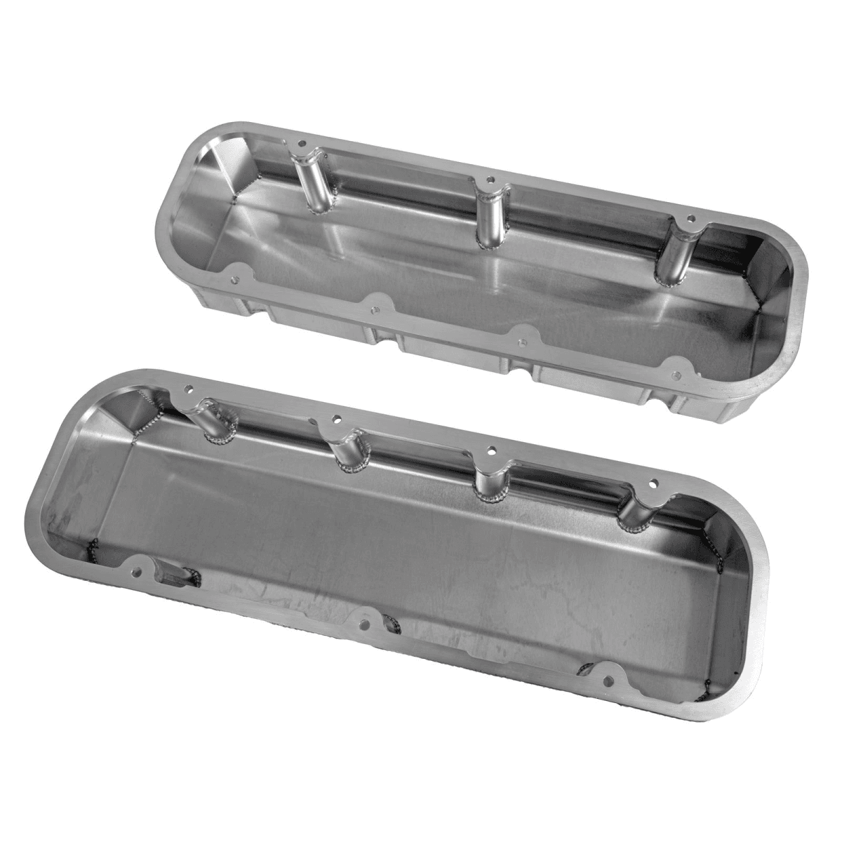 Trickflow BBC Fabricated Aluminum 3.875" Tall Valve Covers - Natural Aluminum thumbnail 2