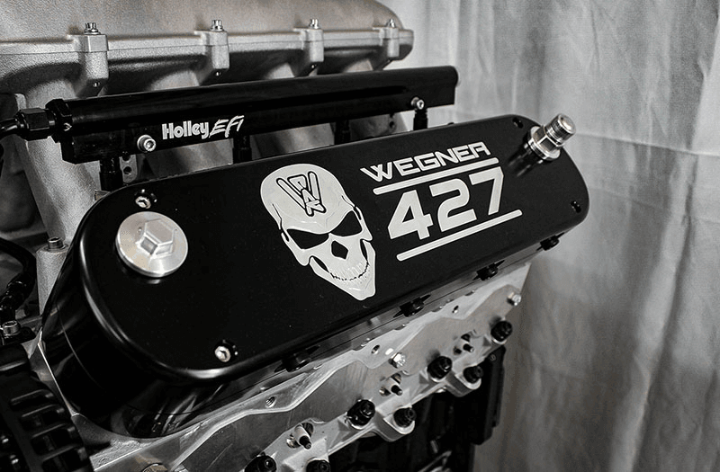 Wegner LS Billet Aluminum Rounded Classic Style Valve Covers W/ Coil Cover - Black thumbnail 2