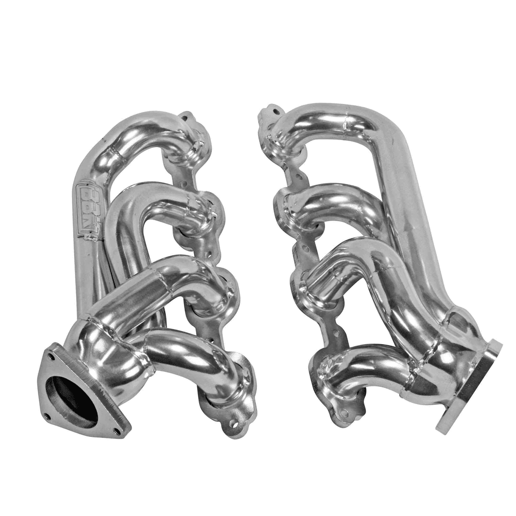GM Truck 2014-2018 5.3L/6.2L BBK Performance Polished Silver Ceramic Shorty Headers 1-3/4" thumbnail 2