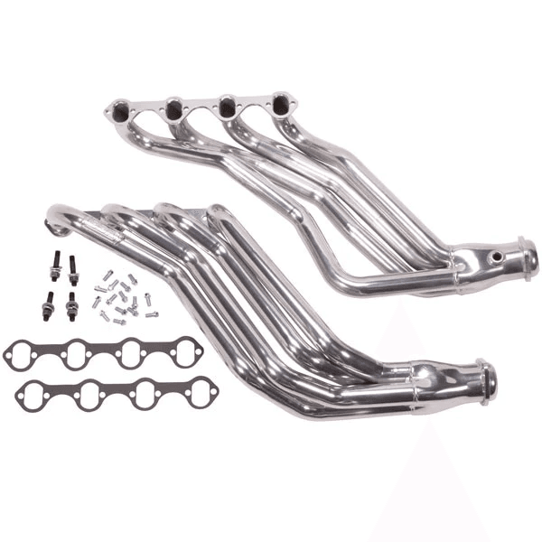 Ford Mustang 1986-1993 351W Swap BBK Performance Polished Silver Ceramic Long Tube Headers 1-3/4"