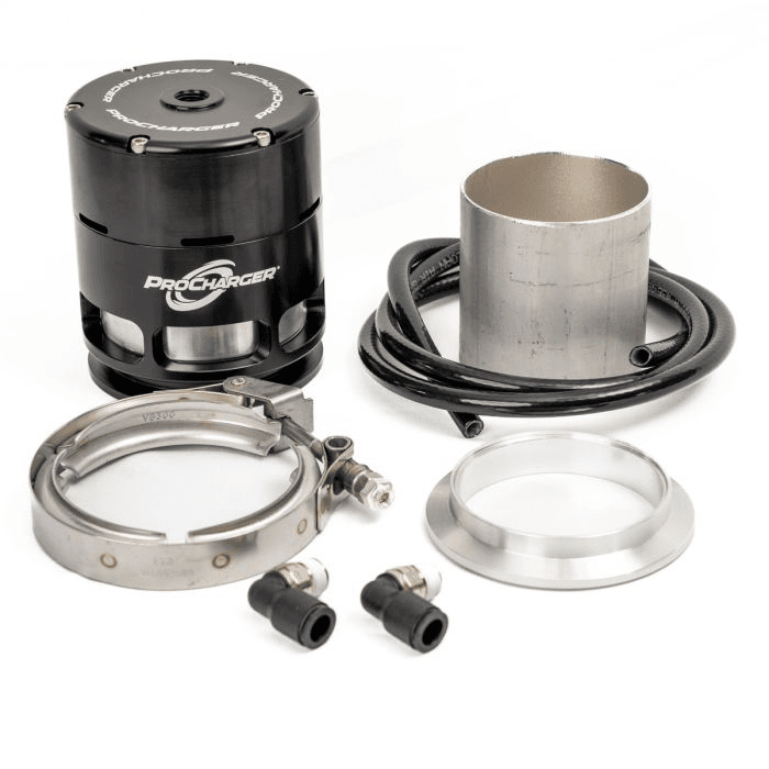 ATI Big Black ProRace Valve With 3" Aluminium Tubing Kit & Mounting Hardware - Open