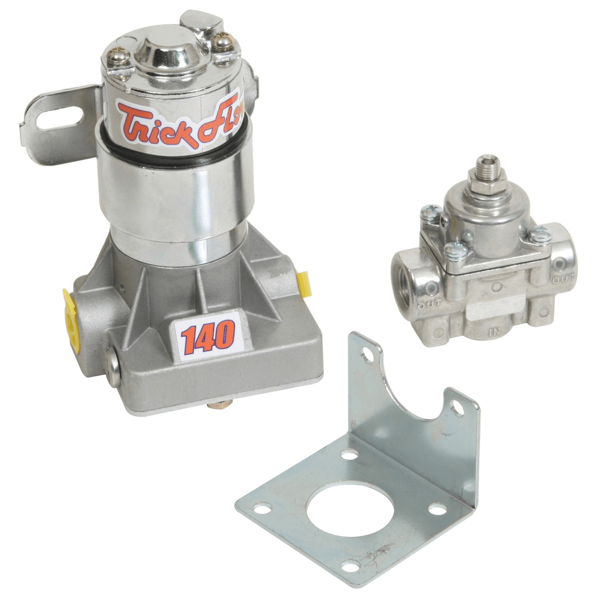 Trickflow TFX Electric 530LPH Fuel Pump & 14PSI Fuel Pressure Regulator For Carbureted Engines