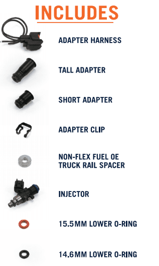 LS 550cc DeatschWerks Fuel Injectors Kit - Will Fit Any LS Rail, Manifold & Engine thumbnail 3