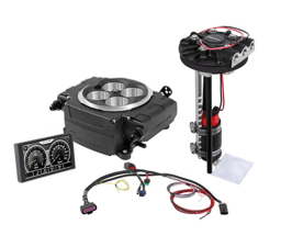 Holley Sniper 2 EFI 4BBL Throttle Body Fuel Injection Kit W/ 5" Handheld & Universal Returnless Drop-In Module - Black