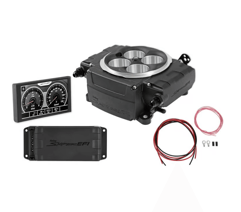 Holley Sniper 2 EFI 4BBL Throttle Body Fuel Injection Kit W/ 5" Handheld & PDM - Black