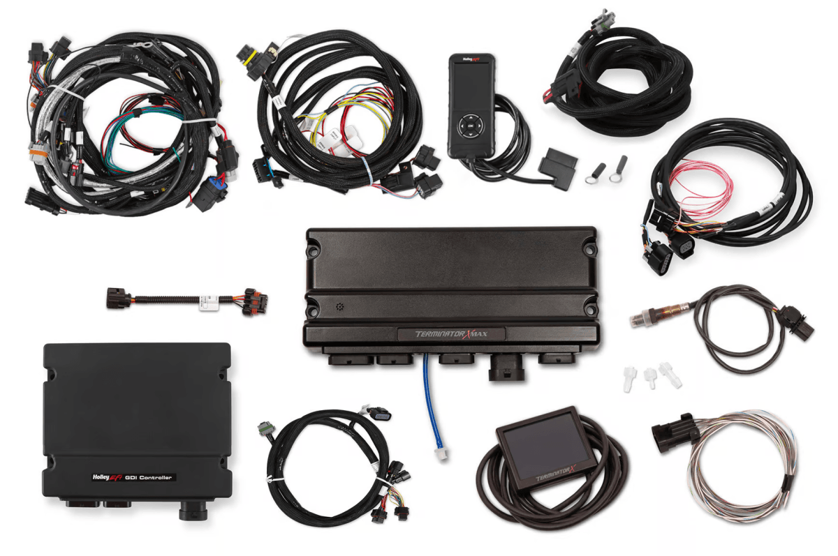 Holley GM LT4 6.2L Terminator X Max For Early 4-Pin DI Fuel Rail Pressure Sensor W/ Transmission Control - DBW