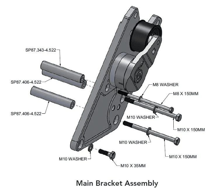 ProCharger 2016-23 Chevy Camaro SS Supercharger 8 Rib Mounting Bracket