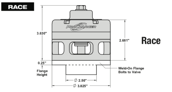 ATI Black Race Bypass Valve With Mounting Hardware - Enclosed (Aluminum Flange) thumbnail 3