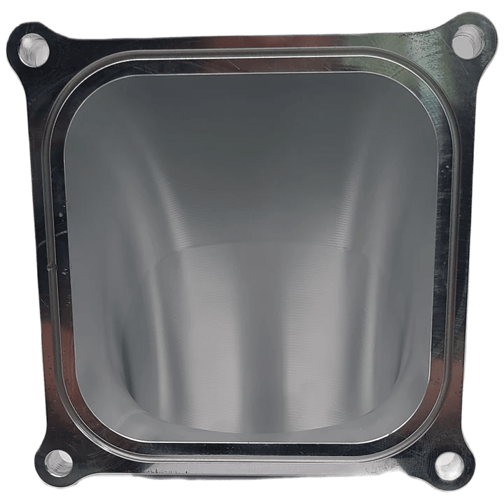 Wilson Manifolds 123MM 4500 Billet Elbow V-Band - Silver Machined Finish thumbnail 4