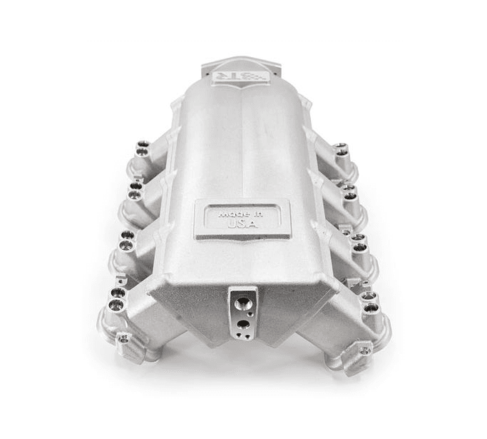 BTR LS Trinity Cast Aluminum Intake Manifold for GM LS7 Rectangle Port Heads 12 Injector Setup - Natural Finish thumbnail 2
