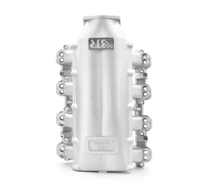 BTR LS Trinity Cast Aluminum Intake Manifold for GM LS7 Rectangle Port Heads 12 Injector Setup - Natural Finish thumbnail 3