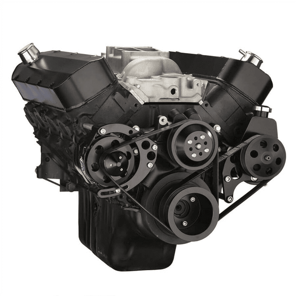 CVF Chevy Big Block Gen IV Serpentine Conversion Kit with Alternator, Power Steering Brackets For Long Water Pump - Black thumbnail 3