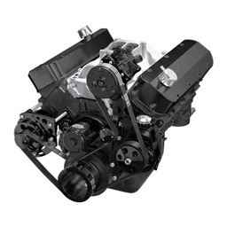 CVF Chevy Big Block Gen IV Serpentine Conversion Kit with AC, Alternator, Power Steering Brackets For Electric Water Pump - Black
