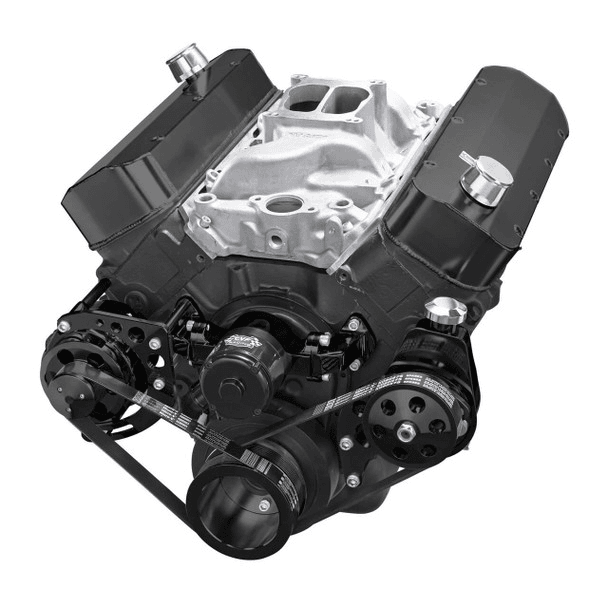 CVF Chevy Big Block Gen IV Serpentine Conversion Kit with Alternator, Power Steering Brackets For Electrical Water Pump - Black