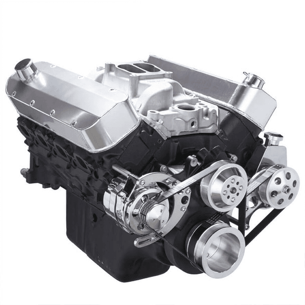 CVF Chevy Big Block Gen IV Serpentine Conversion Kit with Alternator, Power Steering Brackets For Long Water Pump - Polished thumbnail 3