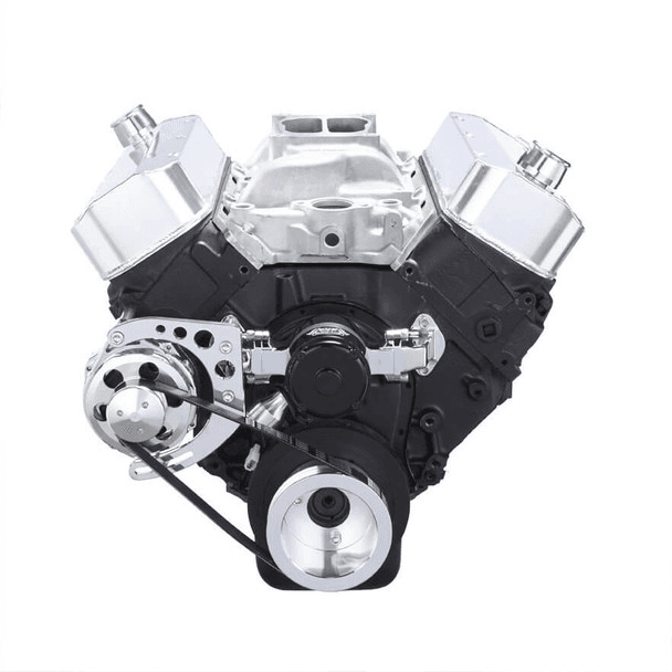 CVF Chevy Big Block Gen IV Serpentine Conversion Kit with Alternator Bracket Only For Electrical Water Pump - Polished thumbnail 2