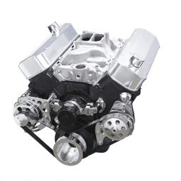 CVF Chevy Big Block Gen IV Serpentine Conversion Kit with Alternator, Power Steering Brackets For Electrical Water Pump - Polished