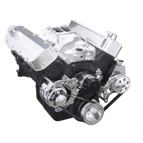 CVF Chevy Big Block Gen IV Serpentine Conversion Kit with Alternator, Power Steering Brackets For Electrical Water Pump - Polished thumbnail 3