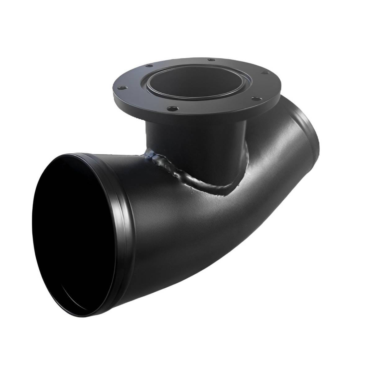 ProCharger 3.5" Curved Steel Air Tube W/ Race Valve Mounting Flange