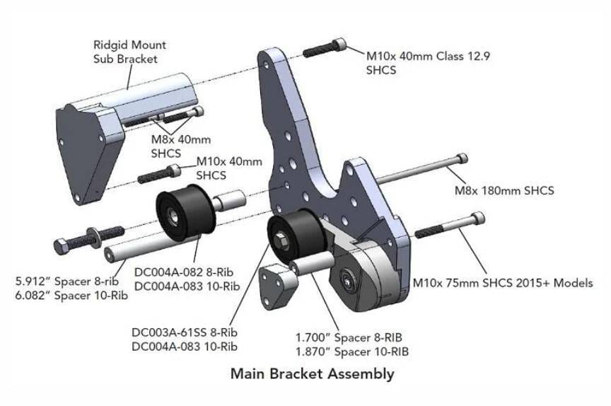 ProCharger 2015-19 Chevy Corvette C7 & Z06 10 Rib Supercharger Mounting Bracket