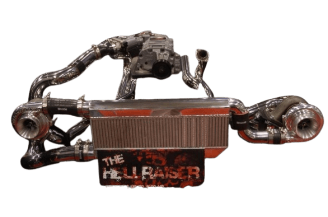 Ford Mustang GT 1999-2004 Hellion Hellraiser Twin 61mm Precision Turbos Intercooled Race Kit  thumbnail 3