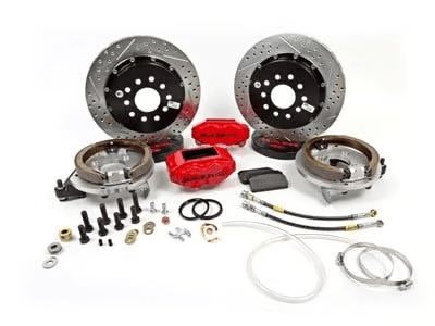 Baer 6 Piston Pro+ Rear Disc Brakes For Ford Torino 9" Bearing Rear End W/ Parking Brake - 14" Disc (Red Caliper)