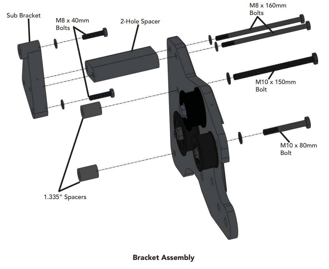 ProCharger 2006-10 Jeep Grand Cherokee SRT8 6 Rib Mounting Bracket thumbnail 2