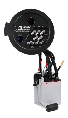 DeatschWerks 20+ Toyota GR Supra MK5 / 21+ BMW M3/M4 X3 Series Dual Fuel Pump Module w/ PTFE Return Plumbing Kit - Fuel Pumps Included thumbnail 2