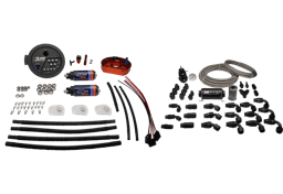 DeatschWerks 20+ Toyota GR Supra MK5 / 21+ BMW M3/M4 X3 Series Dual Fuel Pump Module w/ PTFE Return Plumbing Kit - Fuel Pumps Included