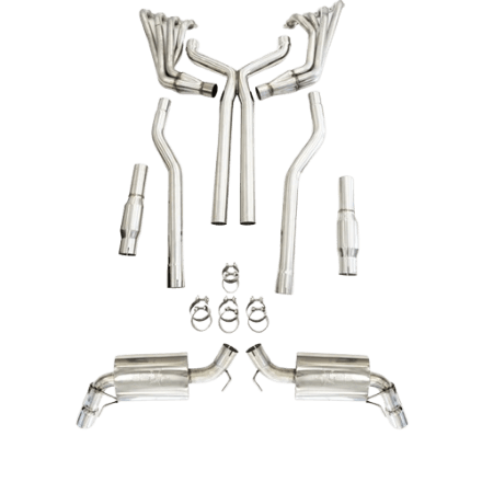 Texas Speed 2010-2015 Chevy Camaro SS/ZL1 1-7/8" Long Tube Headers and Catted X-Pipe w/ Dual Exit Axle-Back