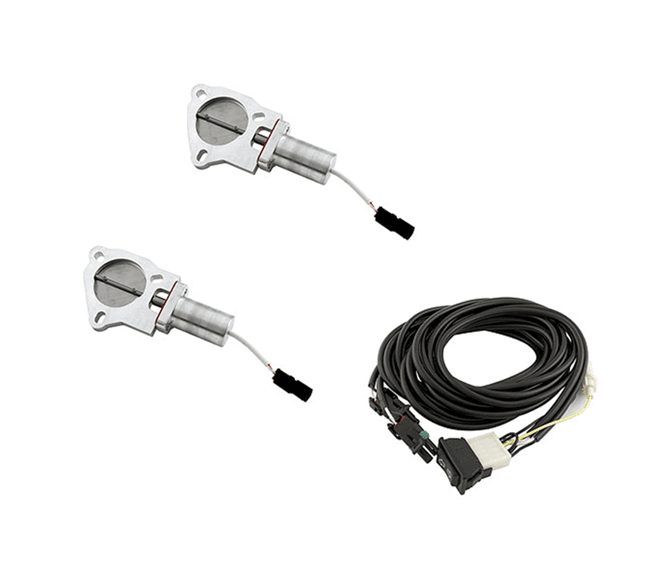 Texas Speed 3" Dual Exhaust Cut-Outs w/ Wiring Harness and Switch