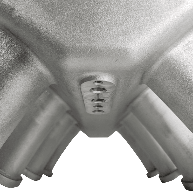 Texas Speed Titan LR-T LT1/LT4 102mm Cast Long Runner Intake Manifold w/ Port Injection Fuel Rails - Natural  thumbnail 4