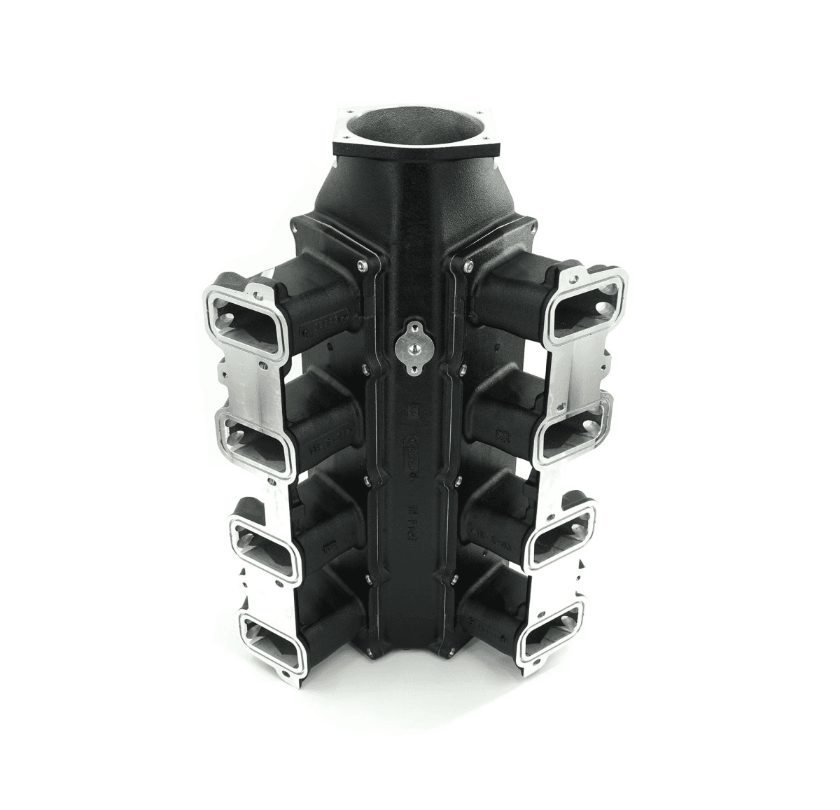 BTR LS Trinity Cast Aluminum 16 Injector Intake Manifold for GM LS3 Rectangle Port Heads - Black Finish thumbnail 3