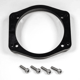 Nick Williams 112MM LS/LT Throttle Body Adapter for 3.0L Whipple Supercharger / 4-Bolt LS/LT Bolt Pattern Intake Manifolds - Black 