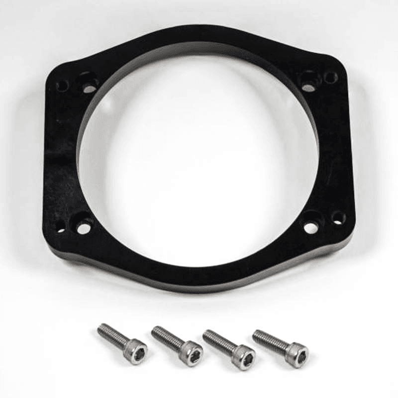 Nick Williams 112MM LS/LT Throttle Body Adapter for 3.0L Whipple Supercharger / 4-Bolt LS/LT Bolt Pattern Intake Manifolds - Black 