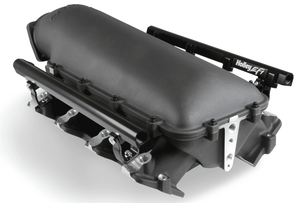 Holley Lo-Ram LS1/LS2/LS6 Intake Manifold w/ High Flow Fuel Rails - Black  thumbnail 3