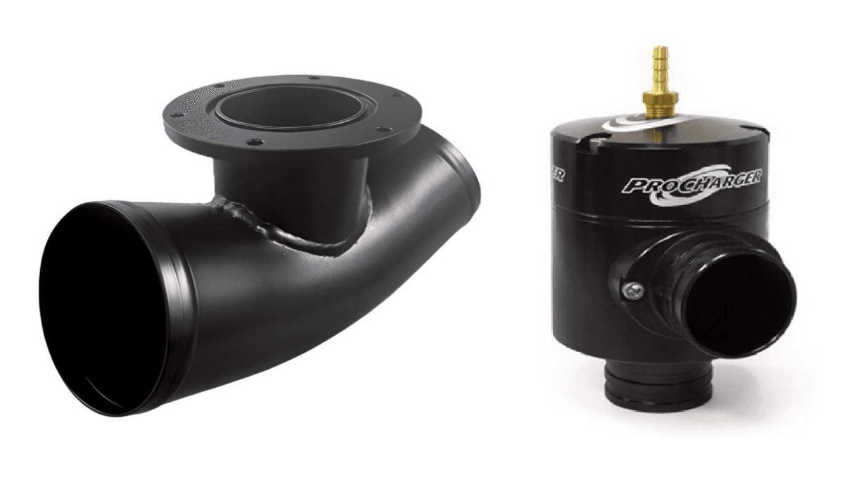 ProCharger 3" Curved Steel Air Tube w/ Enclosed Bullet Valve