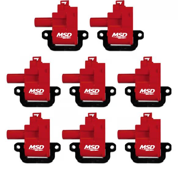 MSD LS Blaster Ignition Coil Kit For 1997-2006 GM LS1/LS6 Engines - Red