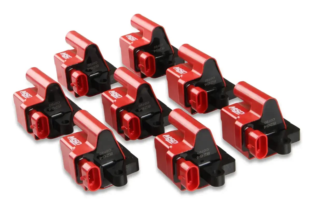 MSD Ignition Coil - GM LS Blaster Series - L-Series Truck Engine 1999-2007 - Red - 8-Pack thumbnail 2