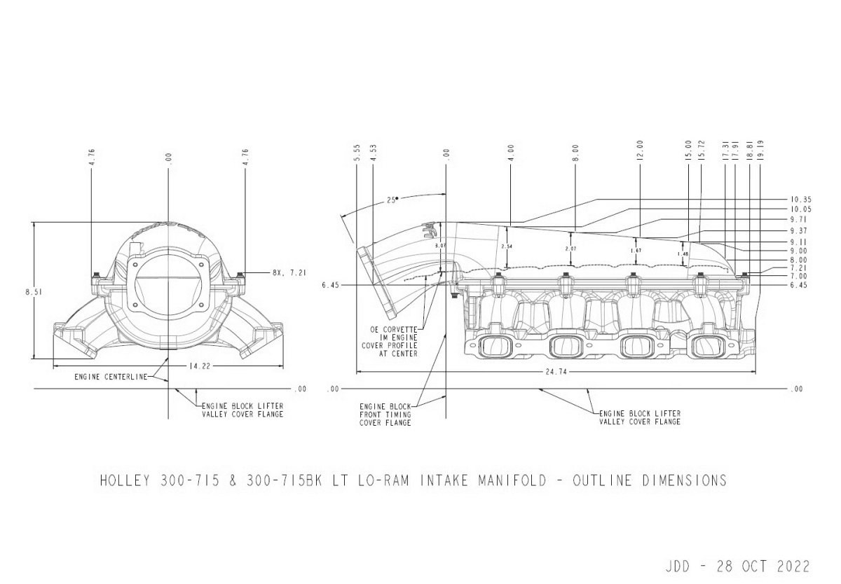 Holley Lo-Ram LT Intake Manifold - Satin (Direct Injection Only) thumbnail 8