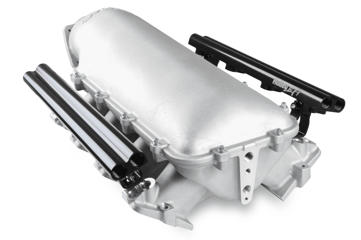 Holley Lo-Ram LS1/LS2/LS6 Intake Manifold w/ High Flow Fuel Rails - Natural (16 Injectors) thumbnail 2