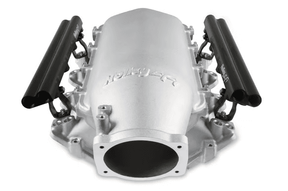 Holley Lo-Ram LS1/LS2/LS6 Intake Manifold w/ High Flow Fuel Rails - Natural (16 Injectors) thumbnail 3