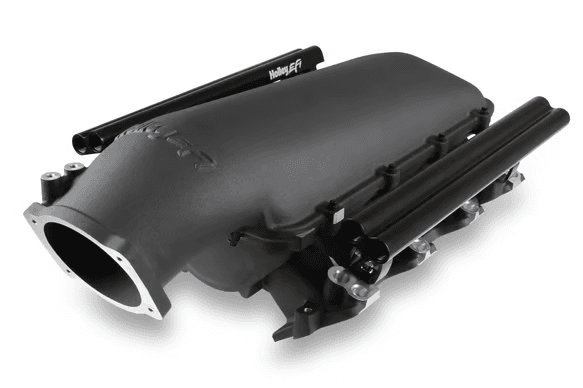 Holley Lo-Ram LS1/LS2/LS6 Intake Manifold w/ High Flow Fuel Rails - Black (16 Injectors)