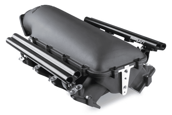 Holley Lo-Ram LS1/LS2/LS6 Intake Manifold w/ High Flow Fuel Rails - Black (16 Injectors) thumbnail 2