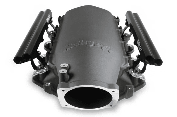 Holley Lo-Ram LS1/LS2/LS6 Intake Manifold w/ High Flow Fuel Rails - Black (16 Injectors) thumbnail 3
