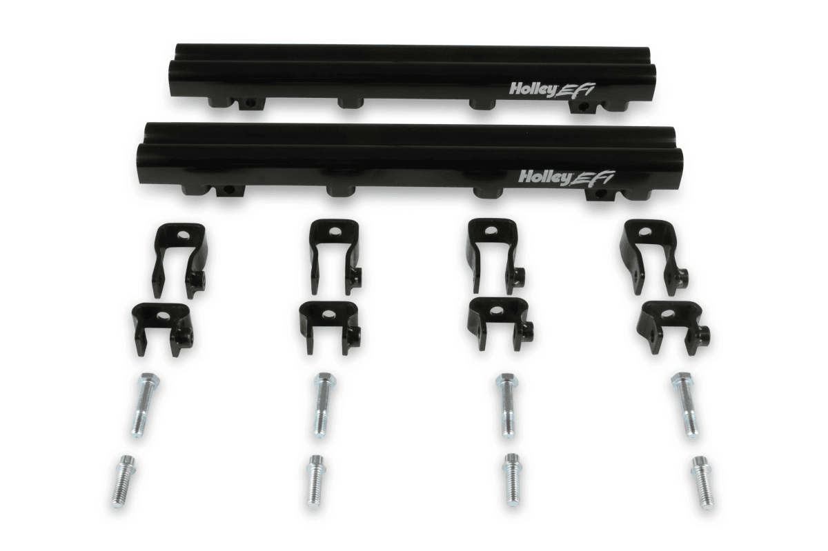 Holley Lo-Ram LS1/LS2/LS6 Intake Manifold w/ High Flow Fuel Rails - Black (16 Injectors) thumbnail 5
