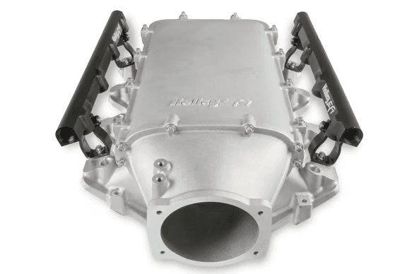 Holley Ultra Lo-Ram LS1/LS2/LS6 Intake Manifold w/ High Flow Fuel Rails - Natural thumbnail 3