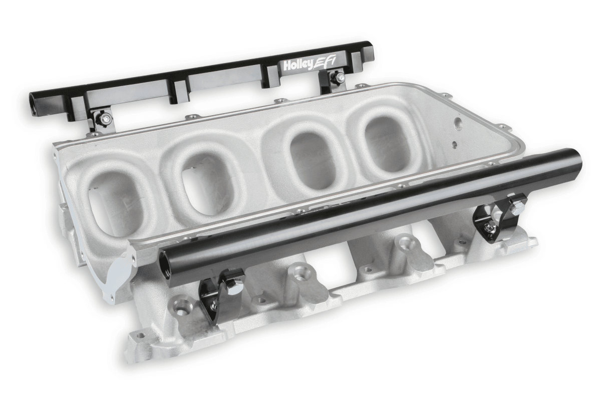 Holley Ultra Lo-Ram LS1/LS2/LS6 Intake Manifold w/ High Flow Fuel Rails - Natural thumbnail 5