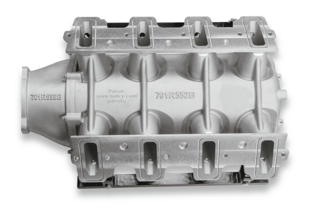 Holley Ultra Lo-Ram LS1/LS2/LS6 Intake Manifold w/ High Flow Fuel Rails - Natural thumbnail 7